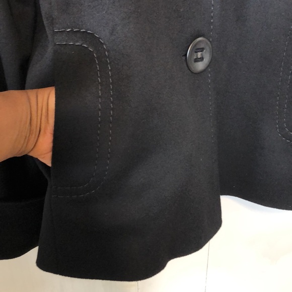 CINZIA ROCCA LORO PIANA Black Long Sleeved Swing Coat 6 NWOT - Picture 10 of 17
